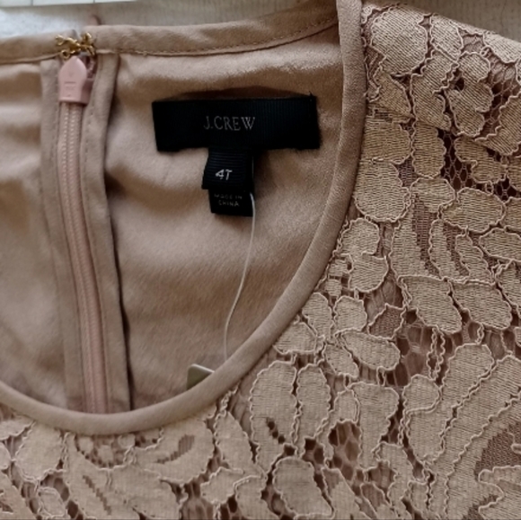 NWT J.crew Lace Peplum Top Sleeveless | Faded beige teak;  size 4 tall - Picture 15 of 16